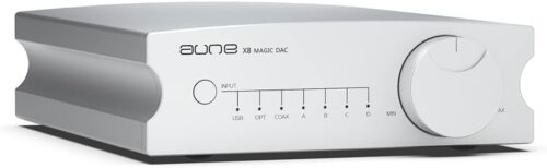 aune X8 18th Anniversary Edition-BT DAC/Hi-Res 768k/32bit DSD512/Op-Amp Replaceable, FPGA, USB/Coax/Opt, Bluetooth5.1 aptX-HD LDAC/RCA Preamp&Line Out/TRS Out (Silver)