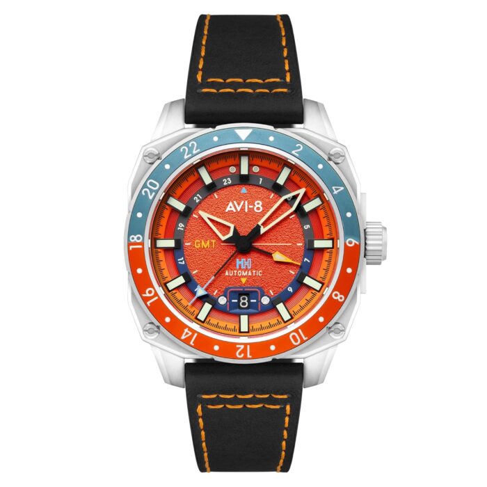 AVI-8 Hawker Hunter Atlas GMT Automatic Orangish Red