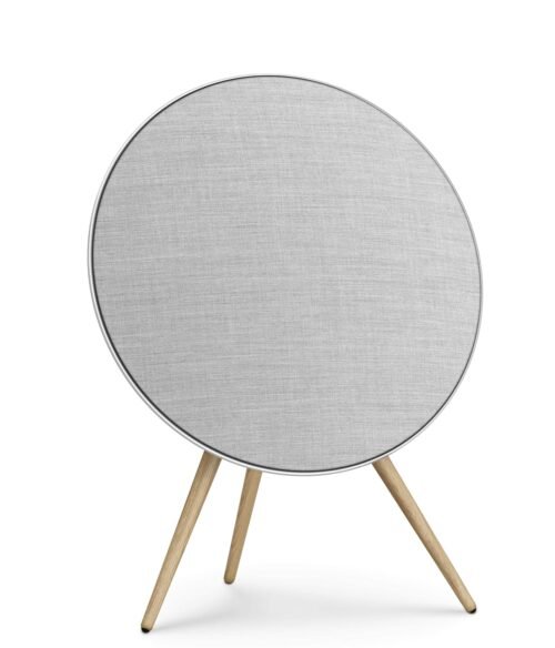 Bang & Olufsen Beosound A9 (5th Generation) - Iconic and Powerful Multiroom WiFi and Bluetooth Home Speaker with Active Room Compensation, Natural Aluminum