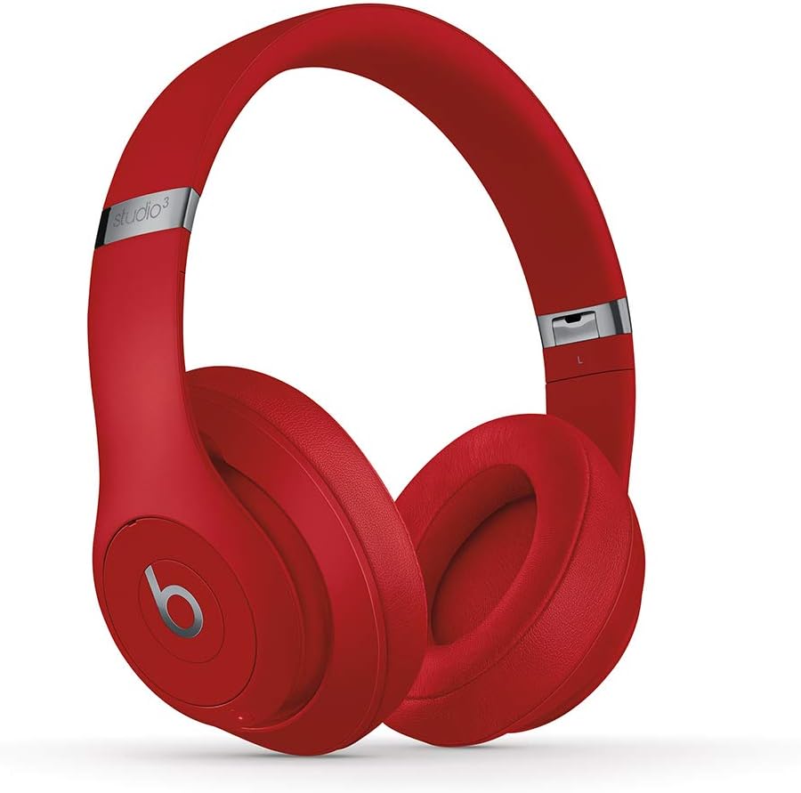 Beats Studio3 Wireless Noise Cancelling On-Ear Headphones – Apple W1 Headphone Chip, Class 1 Bluetooth, Active Noise Cancelling, 22 Hours Of Listening Time – Red (Previous Model)