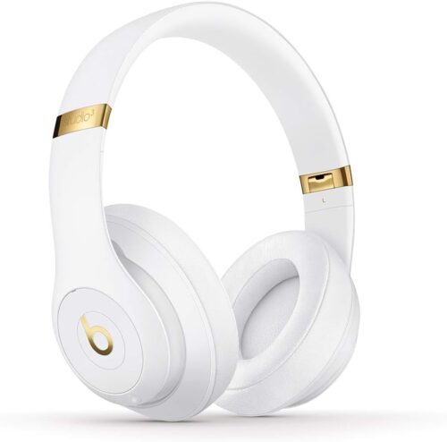 Beats Studio3 Wireless Noise Cancelling On-Ear Headphones - Apple W1 Headphone Chip, Class 1 Bluetooth, Active Noise Cancelling, 22 Hours of Listening Time - White (Previous Model)