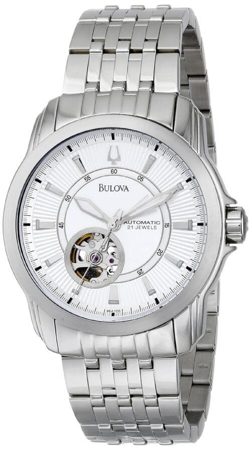 Bulova Men's 96A100 Automatic Self-Winding Mechanical Exhibition Caseback Bracelet Watch