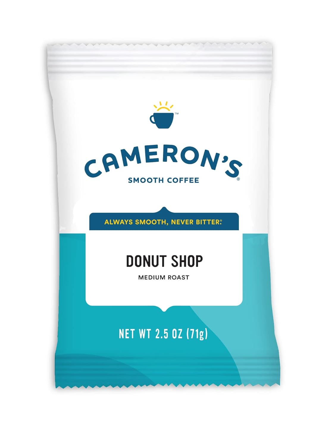 Cameron’s Coffee Roasted Ground Coffee Bags, Donut Shop Blend, 2.5-Ounce, (Pack of 42)