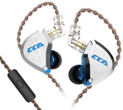 CCA C12 in Ear Earphones 5BA 1DD Hybrid Drivers Wired Sport Earbuds Headphones Stereo Gaming Headset HiFi Clear Sound for Musician Audiophile Singer DJ