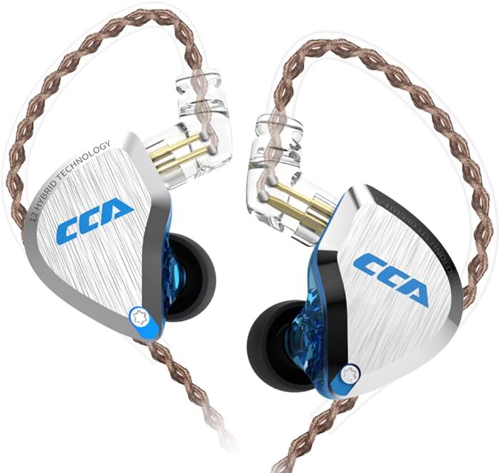 CCA C12 in Ear Monitor Headphones 5BA 1DD Hybrid HiFi IEM Earphones Noise Isolating Stereo Wired Earbuds for Musicians Audiophile Singers DJ