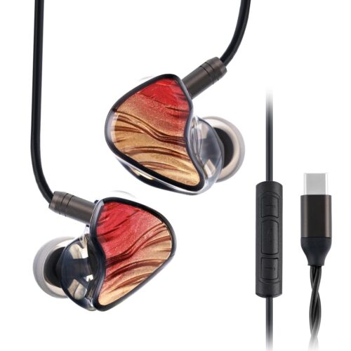 Celest lgniteXBeast 1DD 1BA USB C Headphones for iPhone 16 15 Pro Max iPad Pro USB-C Earphones with Microphone Volume Control Type-C Wired Earbuds IEMS USB Type C Earphone for...