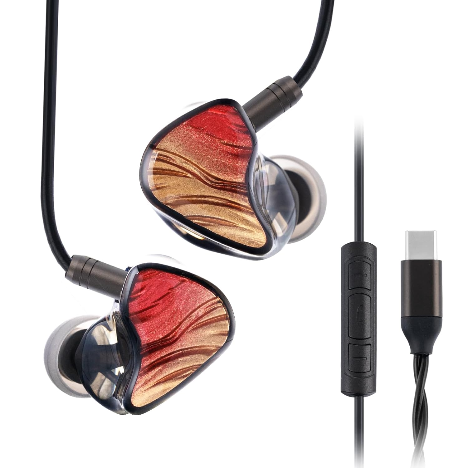 Celest lgniteXBeast 1DD 1BA USB C Headphones for iPhone 16 15 Pro Max iPad Pro USB-C Earphones with Microphone Volume Control Type-C Wired Earbuds IEMS USB Type C Earphone for…