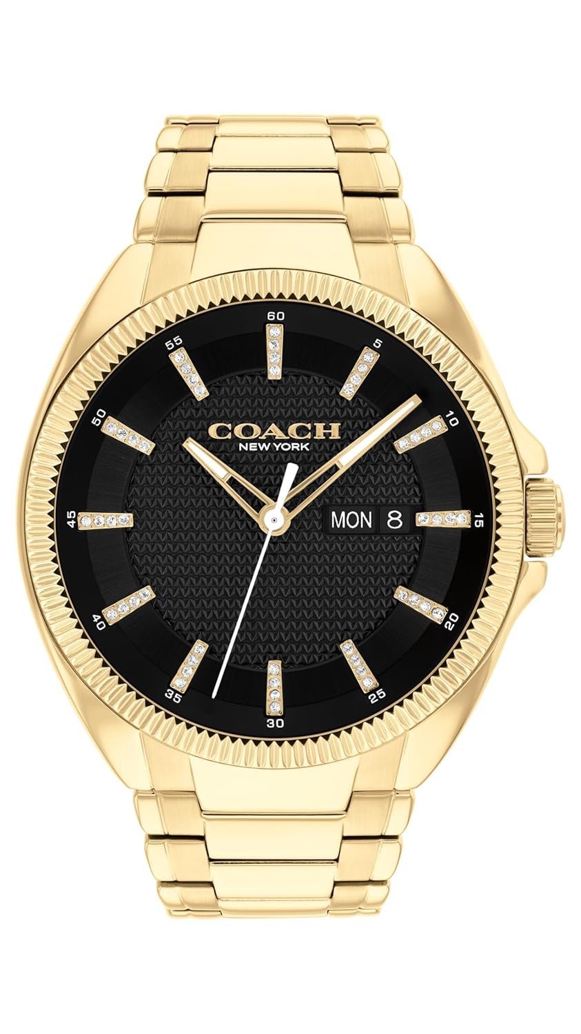 Coach Jackson Men’s Watch -3H Quartz Bracelet Watch with Day Date Window – Water Resistant 3 ATM/30 Meters – Gift for Him – Premium Fashion Timepiece for Everyday Style – 45mm