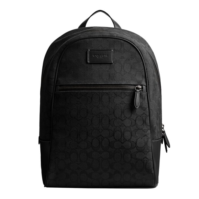 Coach Men's Theo Backpack in Signature Jacquard, Black, One Size
