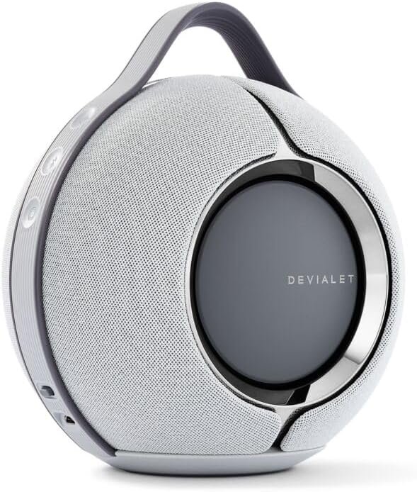 Devialet - Mania Portable Smart Speaker Light Grey- Premium Compact Sound - High-Fidelity Audio in Compact Design - Deep Bass, Smooth Connectivity, Adaptive Sound, Durable Design