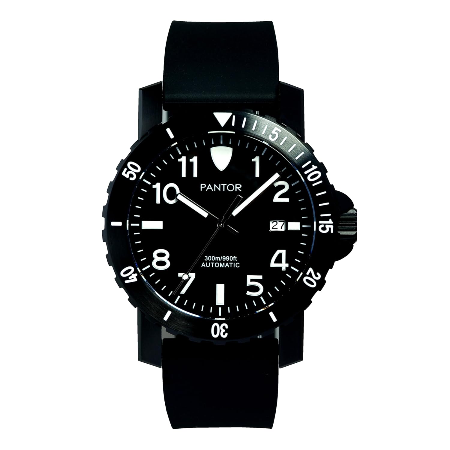 Diver Watches for Men- 300m Automatic Watches with Rubber Strap_ Steel Dive Watch_Conch