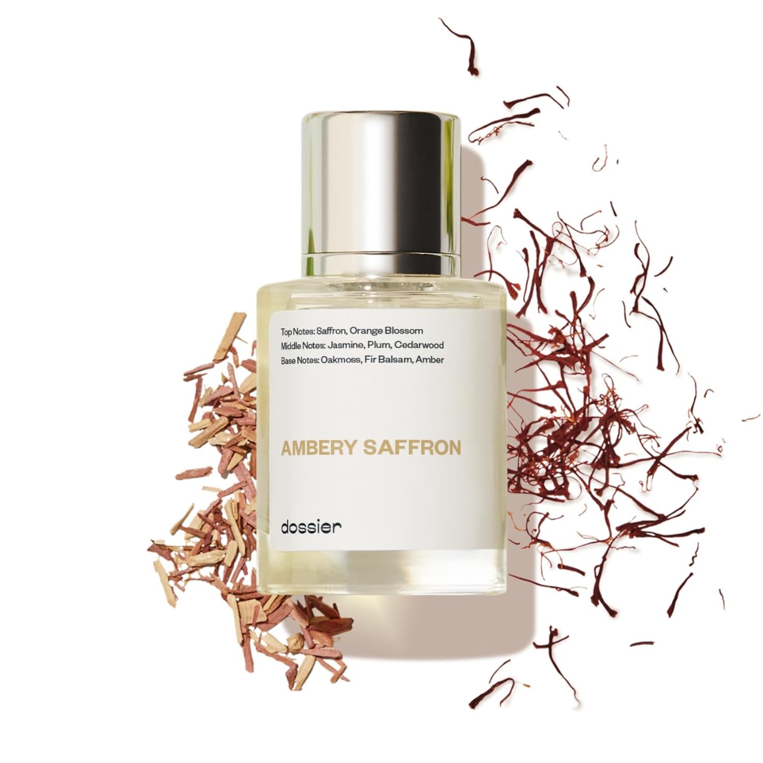 Dossier – Ambery Saffron 1.7 Fl Oz (50ml) – Eau de Parfum – Inspired by B.accarat R.ouge 540 – Vegan, Unisex Perfume Spray