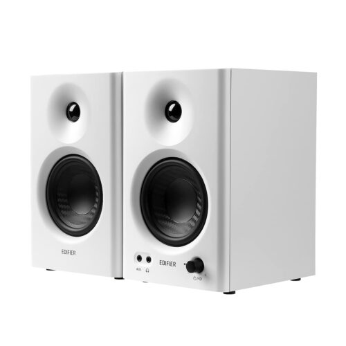 Edifier MR4 Powered Studio Monitor Speakers, 4" Active Near-Field Monitors Speaker - White (Pair)