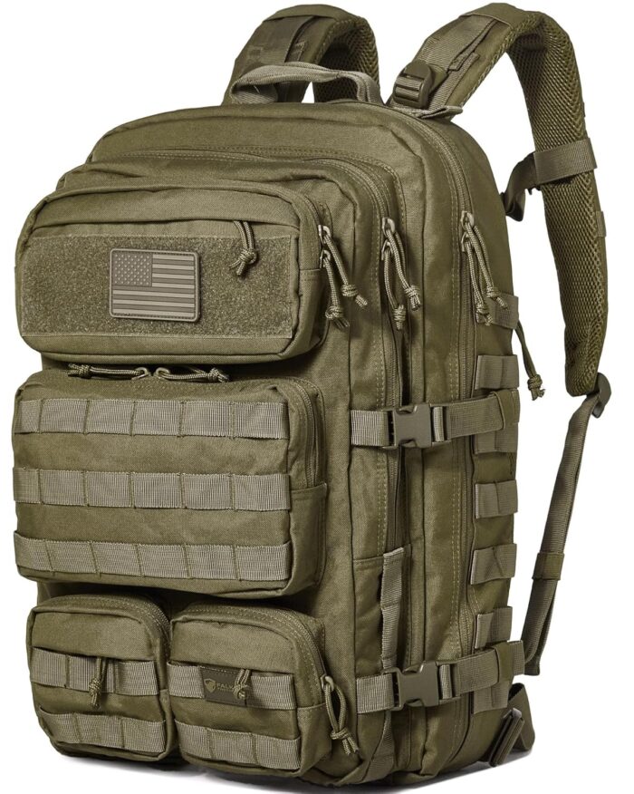 Falko Tactical Backpack 50L, 2.4x Stronger, Large Military Molle Rucksack, Heavy Duty, Work and Outdoors