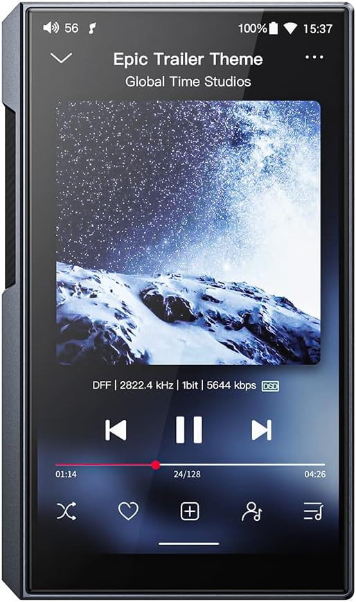 FiiO M11S Hi-Res MP3 Music Player with Dual ES9038Q2M, Android 10 Snapdragon 660, 5.0inch, Lossless DSD/MQA, Apple Music/Tidal/Amazon Music 4.4mm 2.5mm/3.5mm/4.4mm (Titanium)