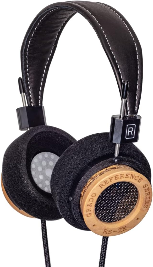 GRADO RS2x Reference Series Open-Back Headphones – Wired Over-Ear Audiophile Headphones with 44mm X Drivers – Maple & Hemp Wood Chambers – Hand-Assembled in Brooklyn, NY