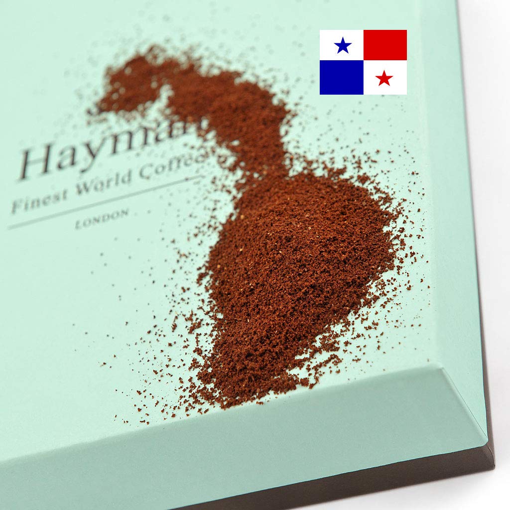 Hayman, 100% Panama Geisha Coffee, Ground, Medium Roast, 16oz | Fresh Roasted Panamanian Gesha Coffee