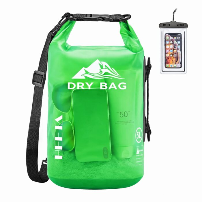 HEETA Dry Bag Waterproof for Women Men, 5L/10L/20L/30L/40L Roll Top Lightweight Dry Storage Bag Backpack with Phone Case for Travel Swimming Boating Kayaking Paddle Board...