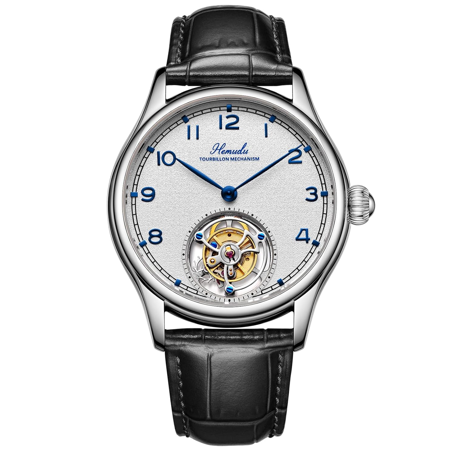 HEMUDU Original Flying Tourbillon Movement Mechanical Skeleton Sapphire Stainless Luxury Mens watches