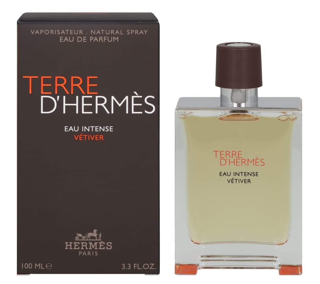 Hermes Terre D’Herm Eau Intense Vetiver Eau De Parfum for Men, 3.3 Ounce