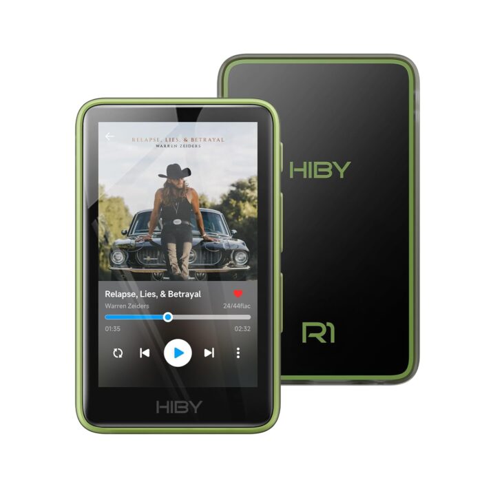 HiBy R1 HiFi MP3 Player with Bluetooth 5.1 Hi-Res Audio Certified DSD 256 Native Tidal Qobuz Player MSEB Tuning 3”Touchscreen 2TB Expanded Memory（Standard）