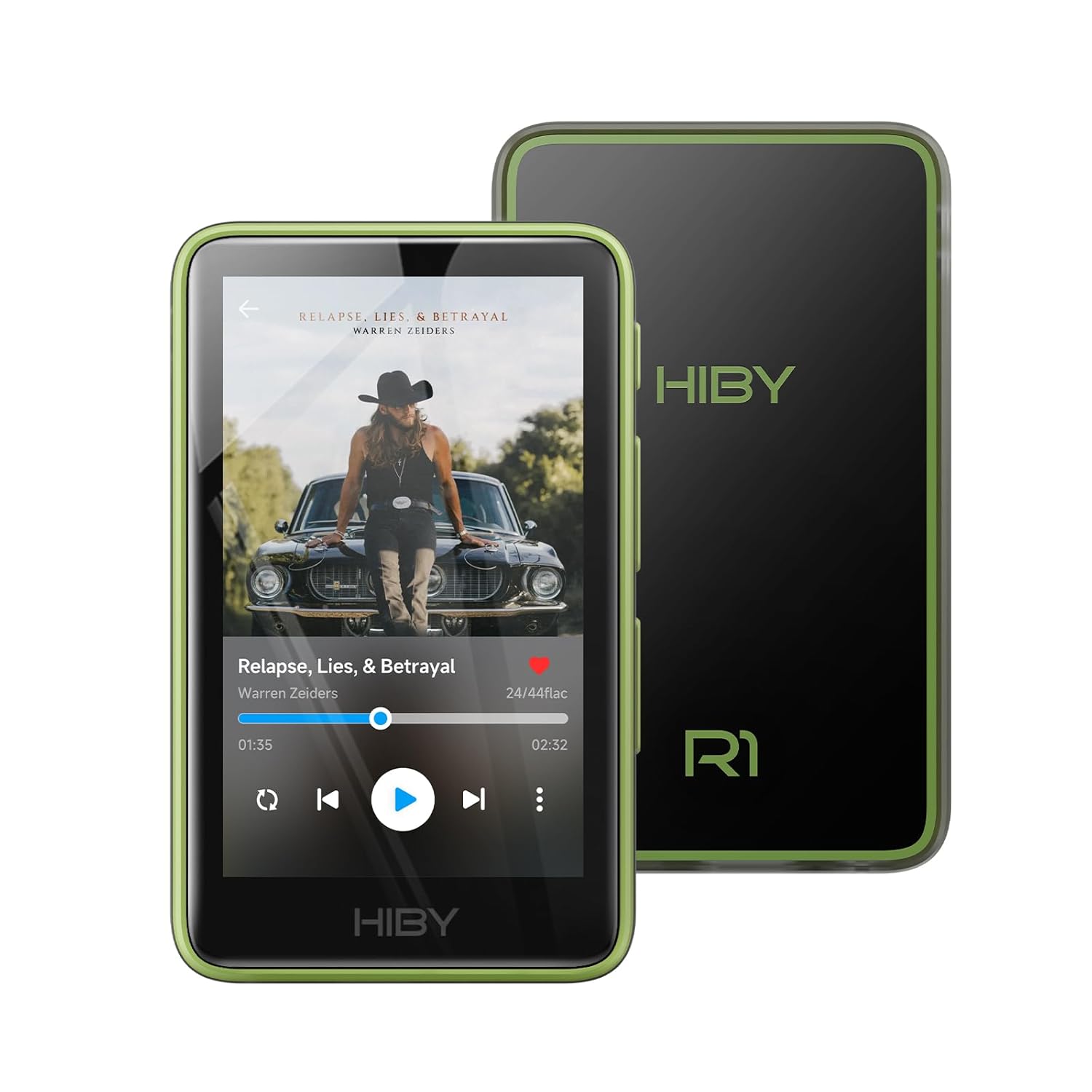 HiBy R1 HiFi MP3 Player with Bluetooth 5.1 Hi-Res Audio Certified DSD 256 Native Tidal Qobuz Player MSEB Tuning 3”Touchscreen 2TB Expanded Memory（Standard）