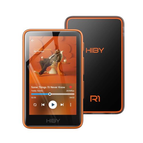 HiBy R1 HiFi MP3 Player with Bluetooth 5.1 Hi-Res Audio Certified DSD 256 Native Tidal Qobuz Player MSEB Tuning 3”Touchscreen 2TB Expanded Memory（Standard）