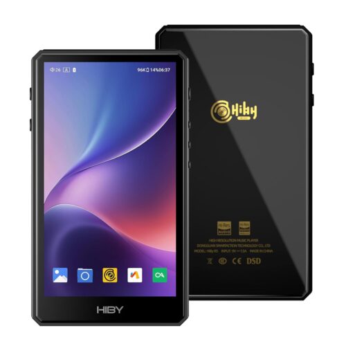 HiBy R5 Gen 2 Hi Res Audio Player Android Mp3 Mp4 Player with Class A Headphone Amplifier High Impedance Low Heat Generation Black