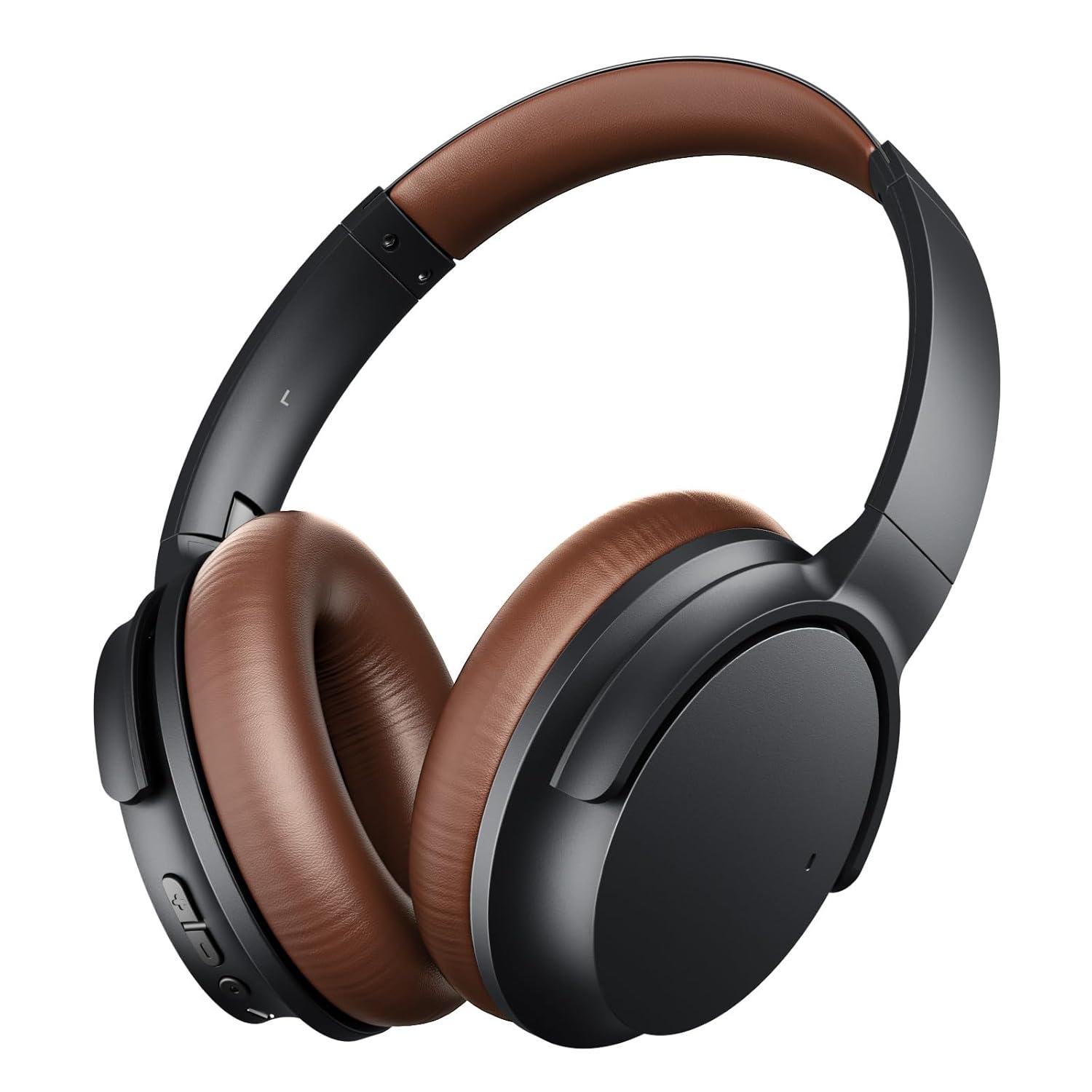 Hybrid ANC Multipoint Over Ear Headphones, Bluetooth Headphones Over The Ear Noise Canceling, Hi-Res Audio Custom with 4 EQ Deep Bass, Memory Foam Ear Cups, Quick Charge 60H…