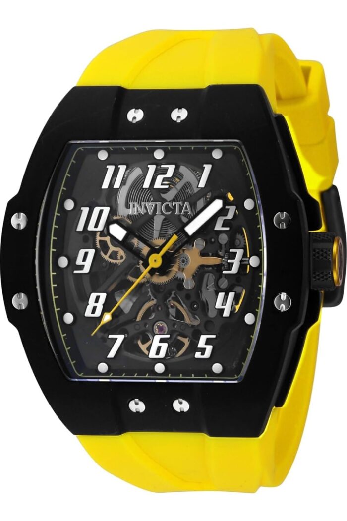 Invicta Men's 44406 JM Correa Automatic 3 Hand Black, Transparent Dial Watch
