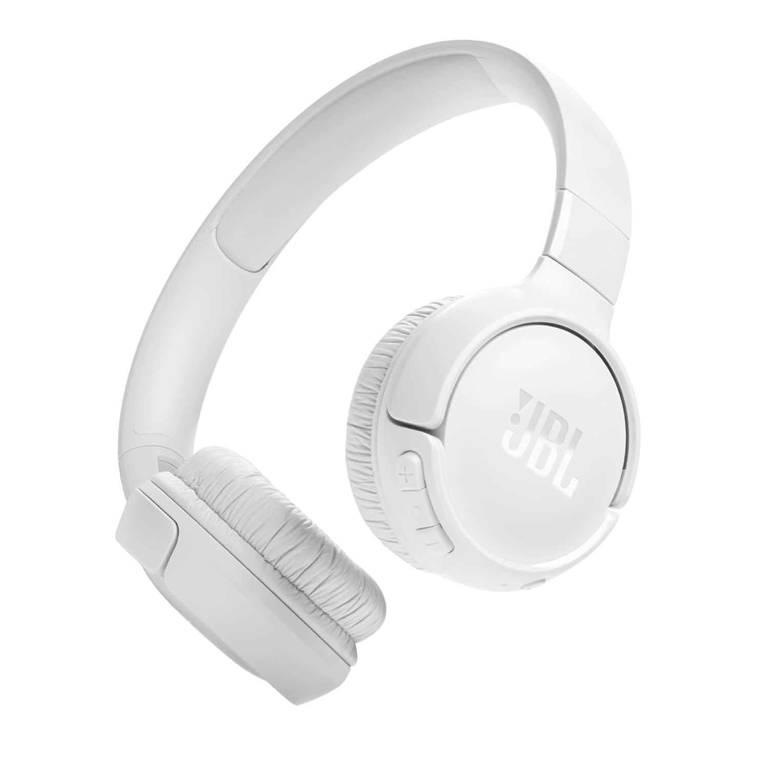 JBL Tune 520BT – Wireless On-Ear Headphones, Up to 57H Battery Life and Speed Charge, Lightweight, Comfortable and Foldable Design, Hands-Free Calls with Voice Aware (White)