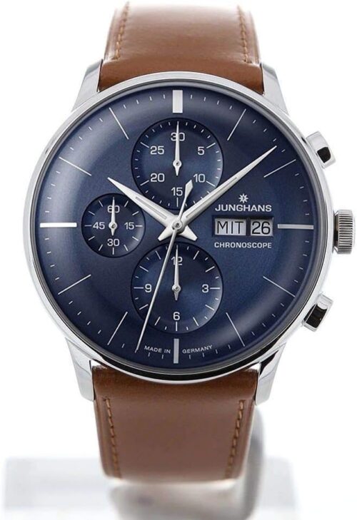 Junghans Meister Chronoscope Automatic Watch, J880.1, Blue, 027/4526.00