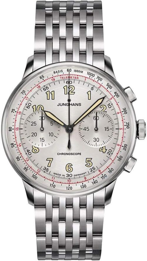 Junghans Meister Telemeter Matt Silver Wrist Watch | Stainless Steel Bracelet 027/3880.44