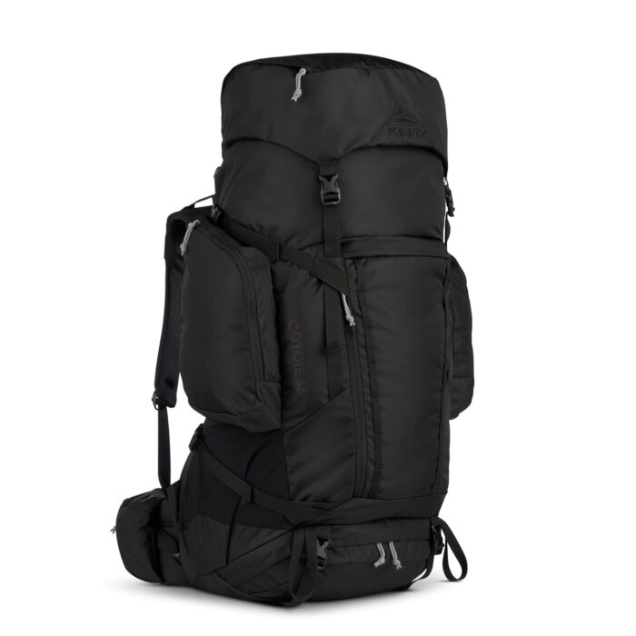 Kelty Coyote 60-105 Liter Internal Frame Backpack - Hiking, Backpacking, Travel, Adjustable Torso (65L / Black)
