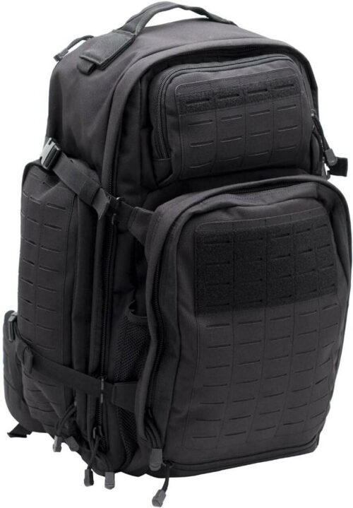 LAPG Atlas 72 Hour Tactical Backpack for Men & Women, Large Bug Out Bag with MOLLE System, Hiking Hunting Combat Backpack, Black