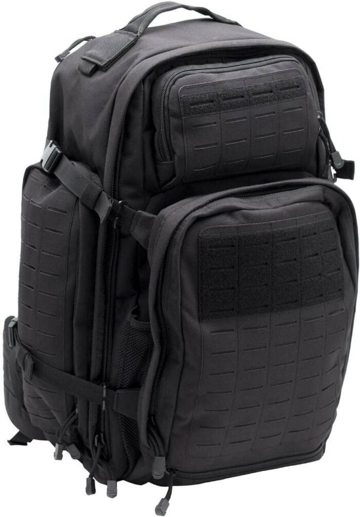 LAPG Atlas 72 Hour Tactical Backpack for Men & Women, Large Bug Out Bag with MOLLE System, Hiking Hunting Combat Backpack, Black