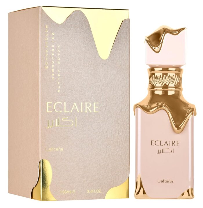 Lattafa Eclaire - Vanilla, Caramel, Sweet, Floral - Eau de Parfum Long-Lasting Fragrance for Women, 3.40 Ounce / 100 ml