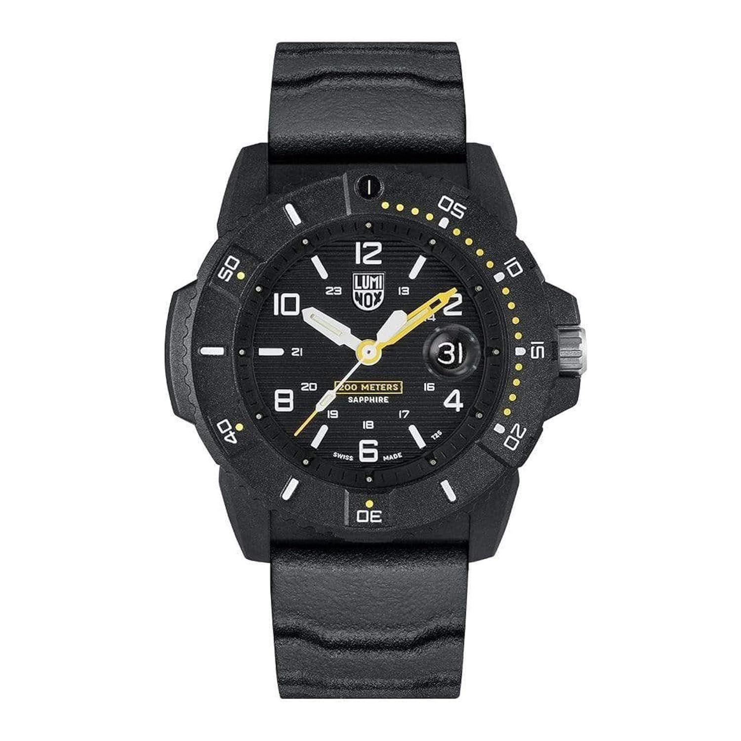 Luminox – Navy Seal XS.3601 – Mens Watch 45mm – Military Dive Watch in Black Date Function – 200m Water Resistant – Mens Watches – Made in Switzerland
