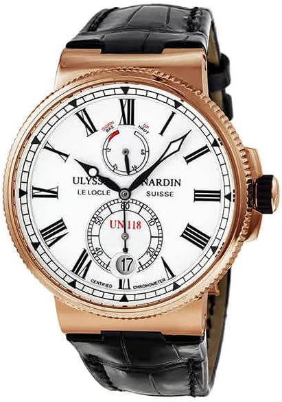 Marine Chronometer Manufacture Automatic 18 kt Rose Gold Mens Watch 1186-122-40