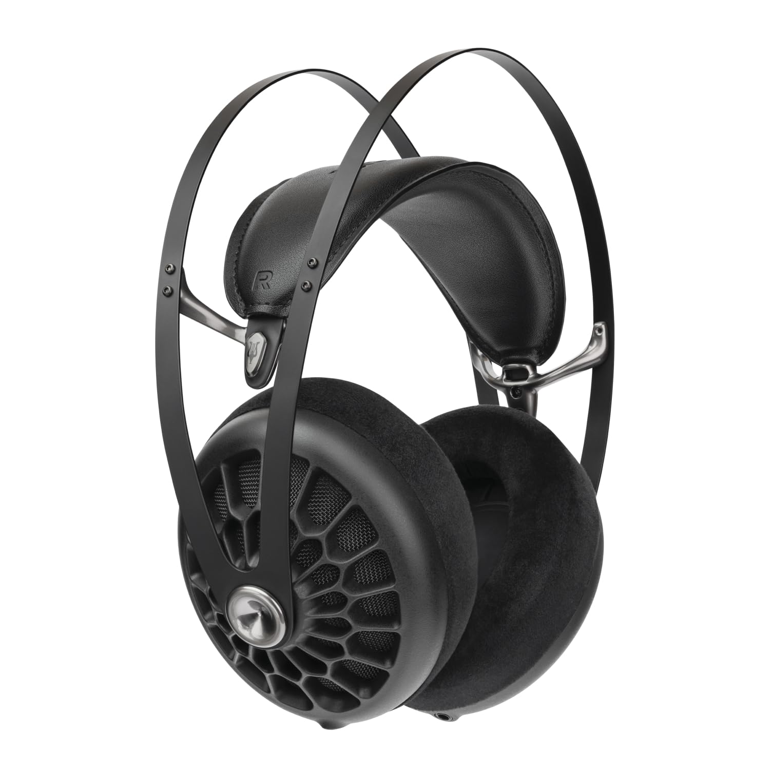 MEZE AUDIO 105 AER | Wired Over-The-Ear Lightweight Audiophile Open-Back Headphones | 50mm Dynamic Drivers | Low Impedance 42 Ohms | Cables and Carrying Pouch Included (Black)