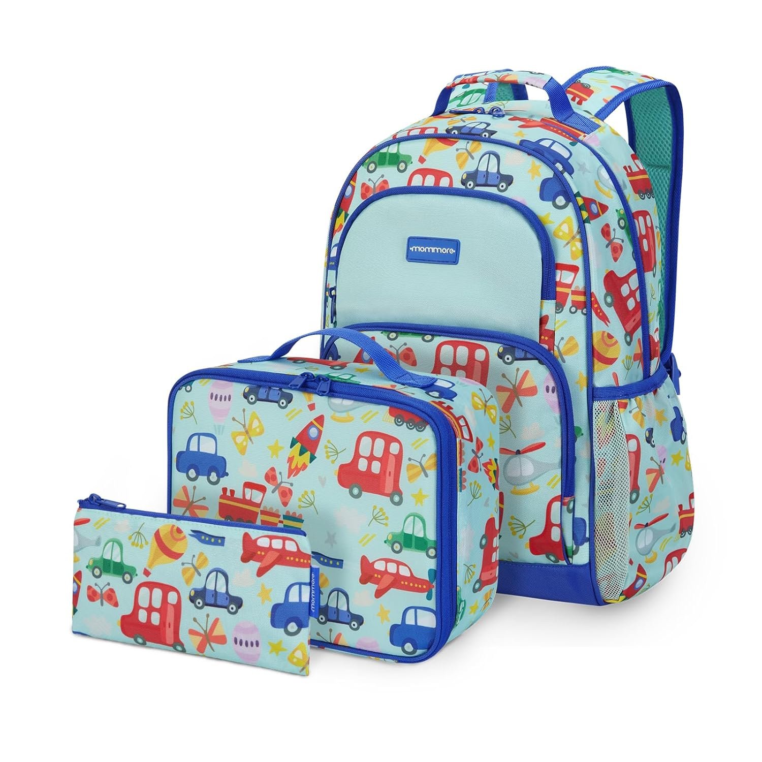 mommore Kids Backpack for Boys Girls Preschool Kindergarten Backpacks Lightweight Elementary School Bookbag with Lunch Box