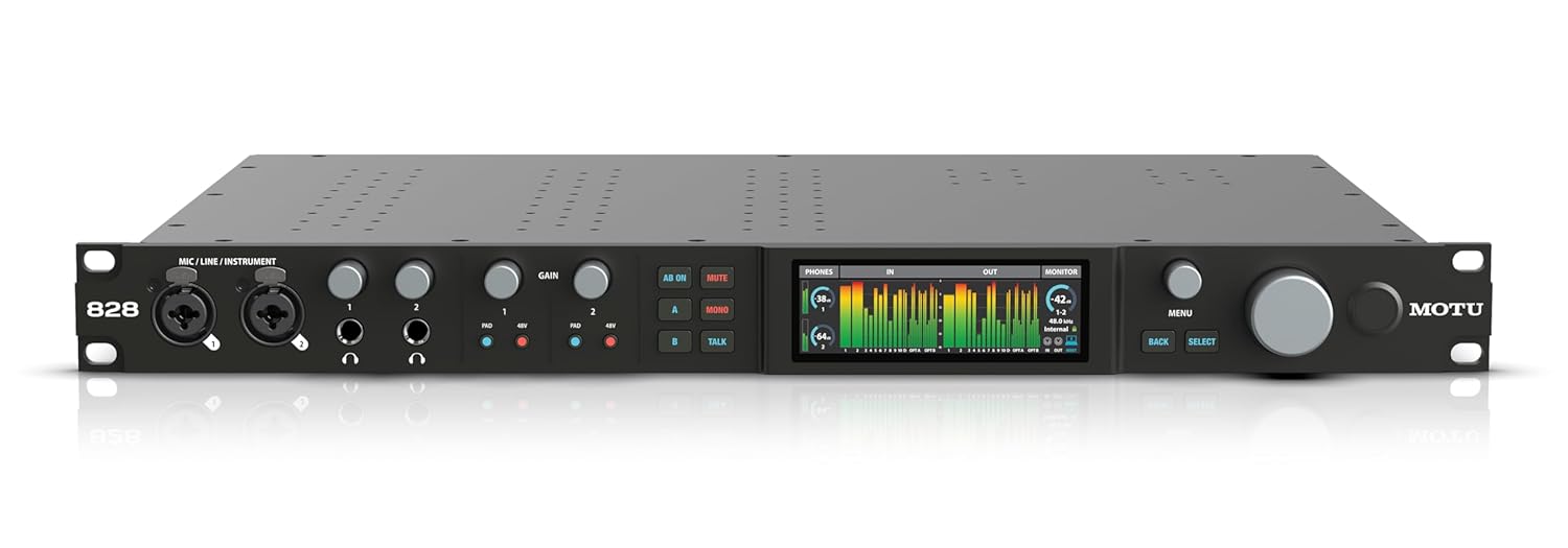 MOTU 828 28×32 USB3 audio interface for Mac, Windows and iOS with mixing and effects