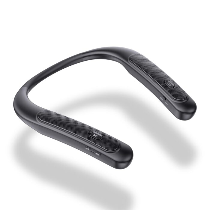 Neckband Bluetooth Speaker, Wireless Wearable Speaker w/lightest 90g weight, High Fidelity 3D Stereo Sound, 15 Hrs Playtime, Portable Speakers w/ Built-in Mic for Home, Office...