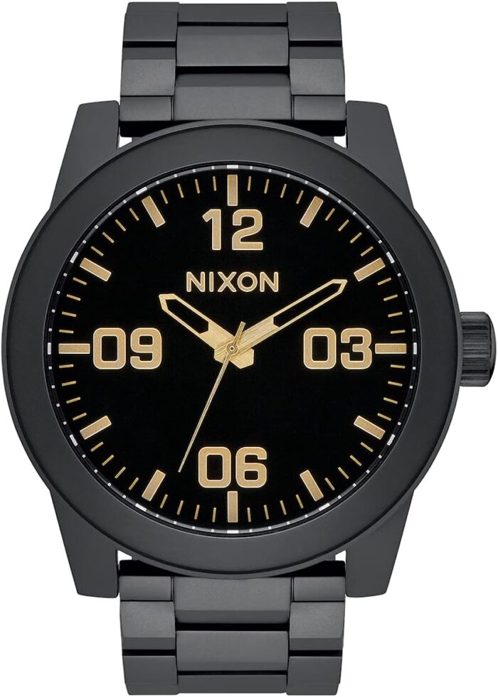 Nixon Corporal SS A346. 100m Water Resistant XL Men’s Watch (48mm Watch Face. 24mm Stainless Steel Band)