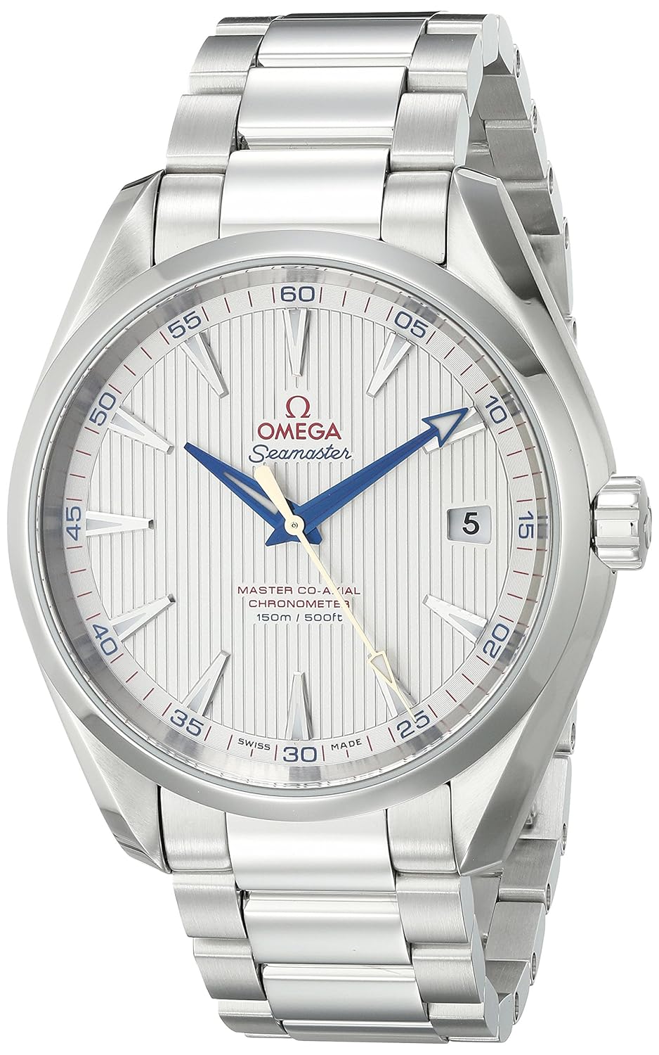 Omega Men’s 23110422102004 Seamaster150 Analog Display Swiss Automatic Silver Watch