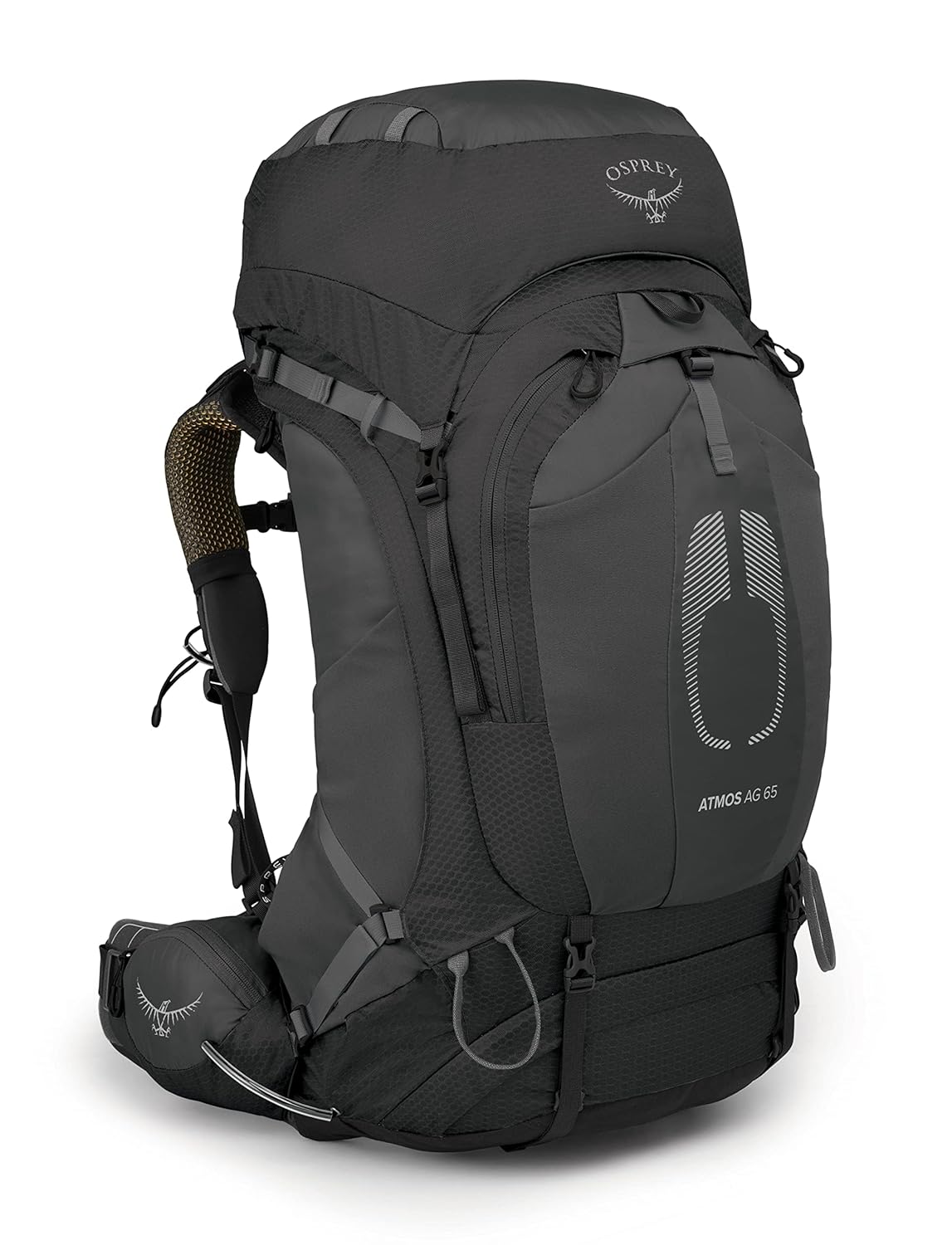 Osprey Atmos AG 65L Men’s Backpacking Backpack, Black, L/XL