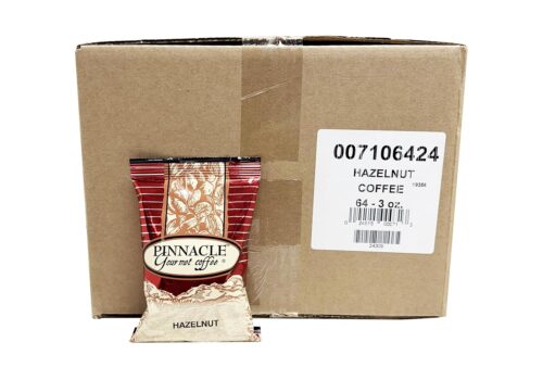 Pinnacle Ground Coffee, Hazelnut, 64/3oz Pre-Portioned Packets