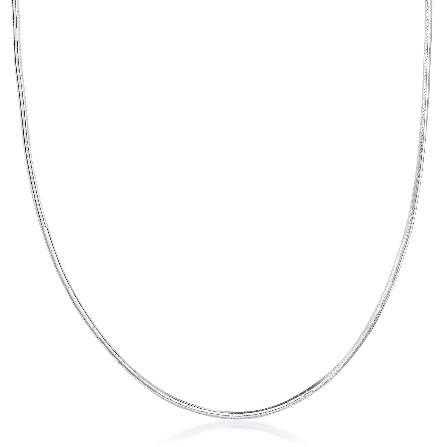 PORI JEWELERS 925 Sterling Silver 1.5MM Magic 8 Sided Italian Snake Chain – Women – Made In Italy