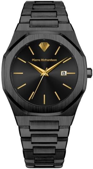 PR5428 Men’s Luxury Watch – Japanese Quartz Movement, Stainless Steel, 41mm, 5ATM Water Resistant, Scratch-Resistant Sapphire Crystal Glass – Classic Dress Watch for Men