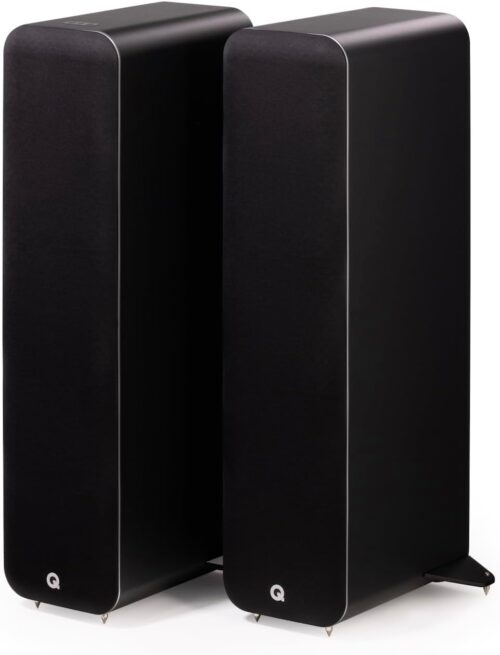 Q Acoustics M40 Bluetooth Powered Floor Standing Speakers HD Wireless Music Home Theatre Surround Sound System Black – Tweeter 0.9”, Mid Bass/Driver 5.0”, Freq. Response 38 Hz –...